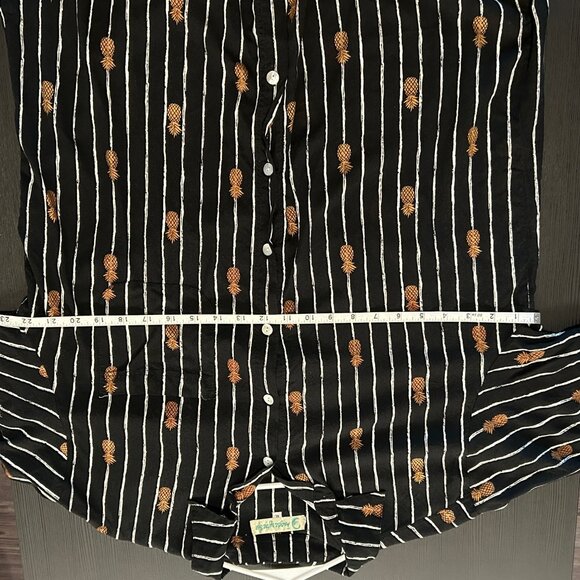 Angels By The Sea Hawaiian Pineapple Short Sleeve Button Up - Mens XL - Picture 4 of 10